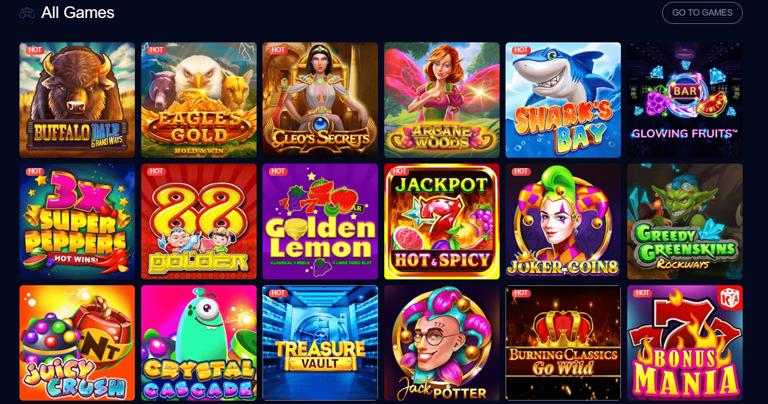 MBit casino games